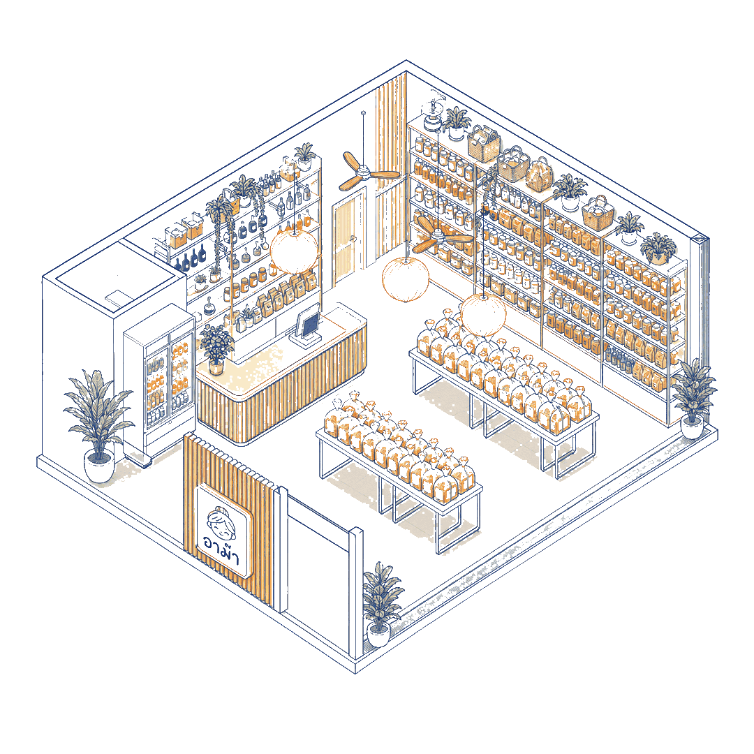 ARMA Souvenir Shop isometric interior illustration